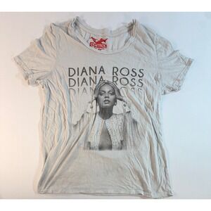 Control Sector Diana Ross Graphic T-Shirt One Size Gray Short Sleeve Tee
